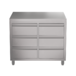 6 Drawer Stainless Steel Cabinet 100 x 61 x 90cm high