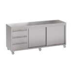 Stainless Steel Commercial Kitchen Cabinet 200 x 61 x 90cm high - Image 3