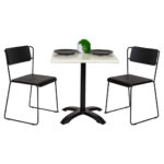 Square Ricardo High Pressed Resin Table Tops White - Image 4