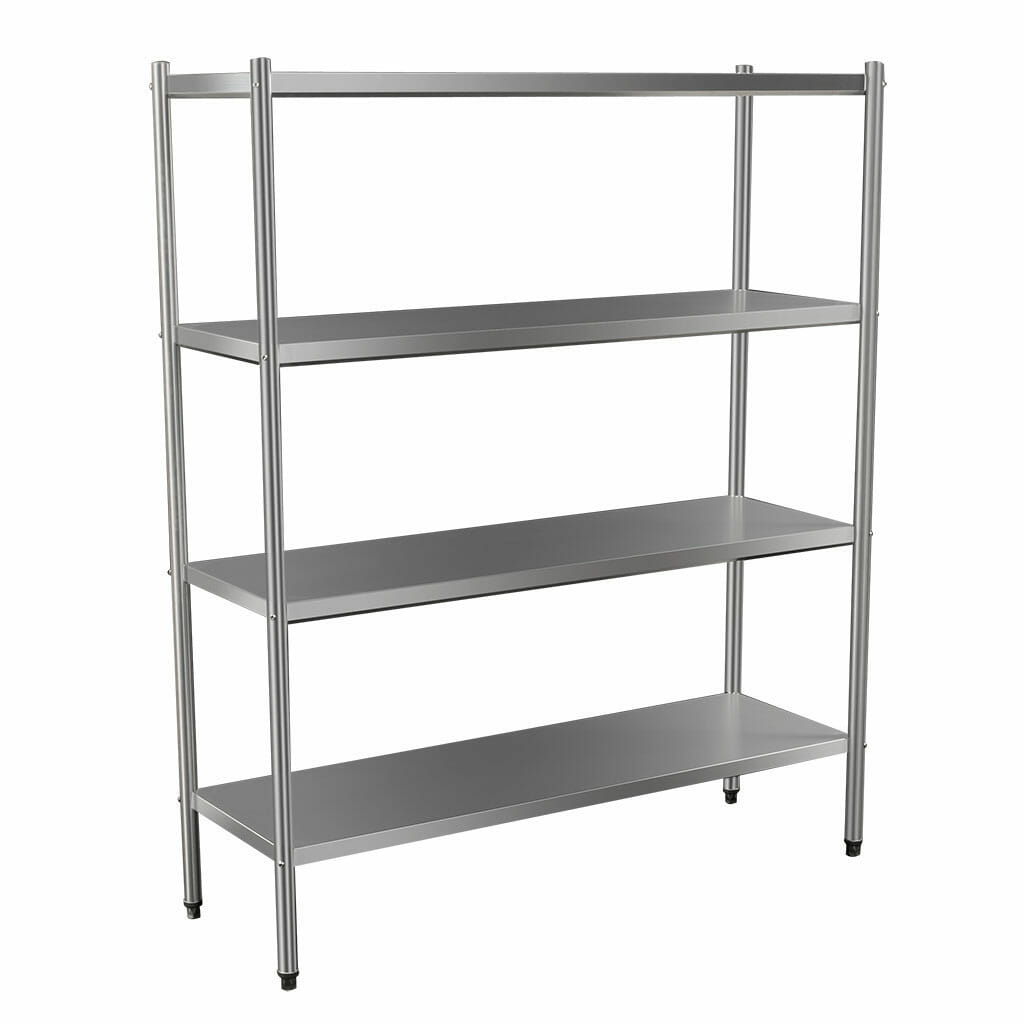4-Tier Stainless Commercial Kitchen Shelf, 1200 X 510 x 1800mm