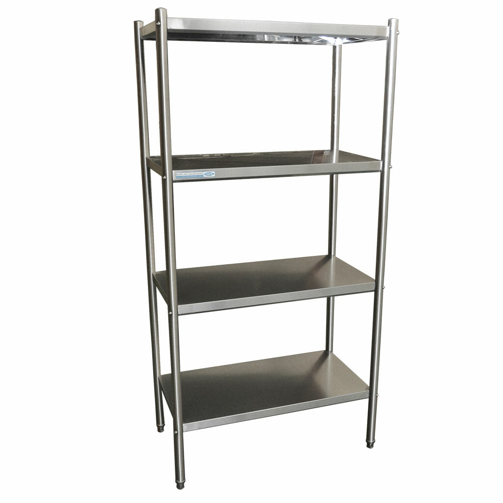 4 Tier Stainless Commercial Kitchen, Commercial Stainless Steel Shelving Units