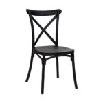 Crossback Black Plastic Chair ,