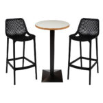 Round Matias Plywood Laminate Table Tops Grey - Image 3
