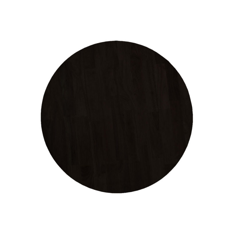 Round Rafael Timber Table Tops Black Rubberwood >