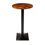 Round Rafael Hardwood Timber Table Tops Walnut - 60cm - Image 3