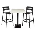 Square Ricardo High Pressed Resin Table Tops White - Image 5