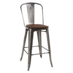 tolix bar stool raw steel