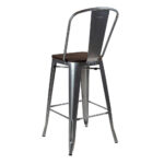 Replica Tolix Bar Stool with Backrest - Image 3