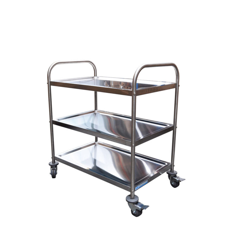 Stainless Steel 3 Tier Kitchen Trolley 82 5 X 53cm Chairforce Australia   TR3TIERN Brayco 01 768x768 