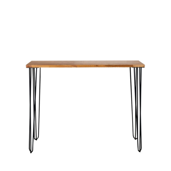 Hairpin Dry Bar Table Rubberwood Top, High Bar Table Legs