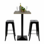 60cm Square cement bar table