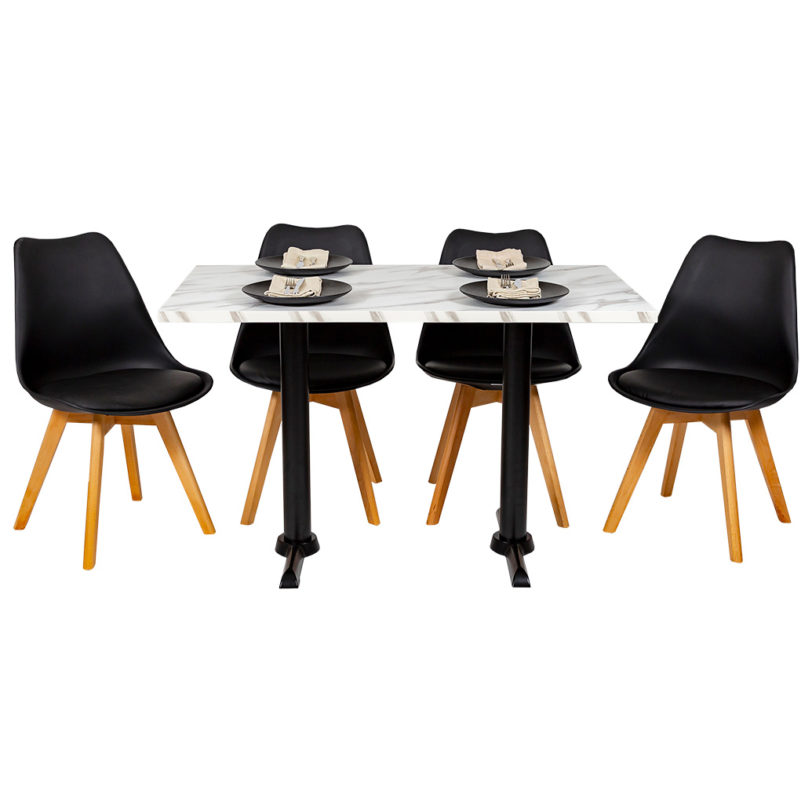 Ciro1 20x70cm Table with Eiffel Chairs