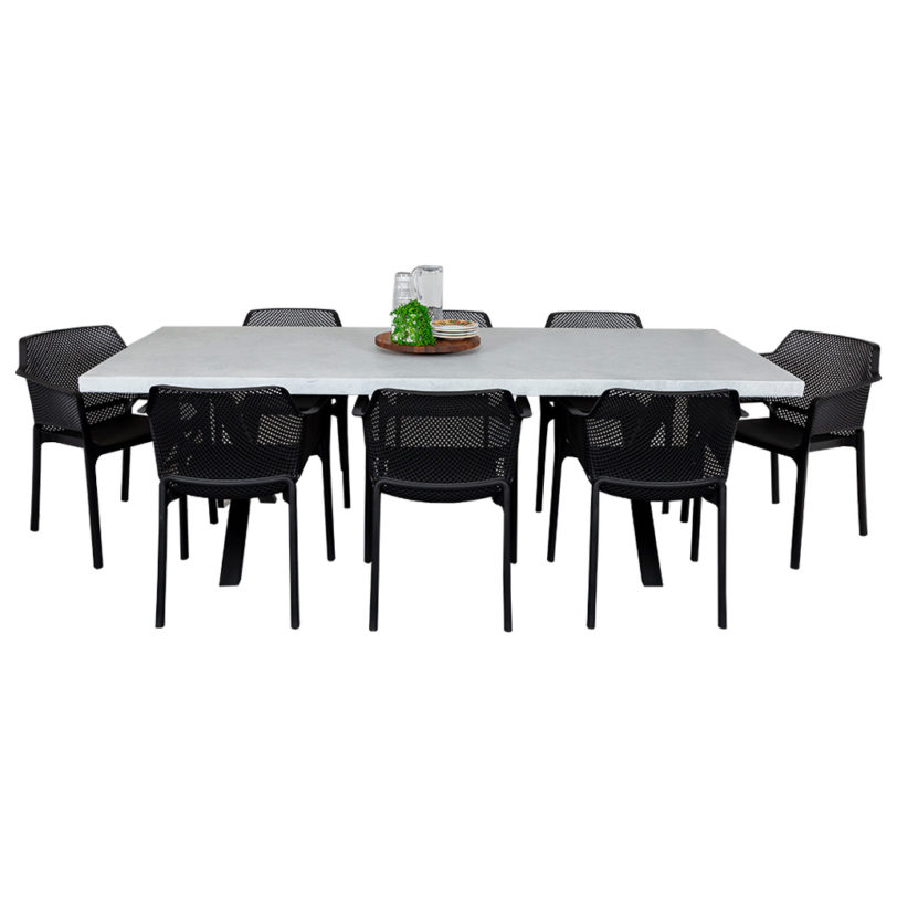Cement Table with Nikko Chairs
