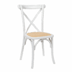 Provincial Crossback Dining Chair with Rattan Seat - Image 8
