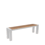 Cannes Aluminium Outdoor Bench with Polywood Top 150 x 35cm - Image 8
