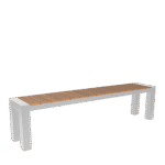 Cannes Aluminium Outdoor Bench with Polywood Top 185 x 35cm - Image 8