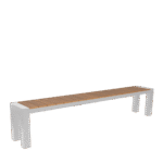 Cannes Aluminium Outdoor Bench with Polywood Top 230 x 35cm - Image 8