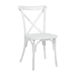 Polypropylene Provincial Crossback Chair with Timber Grain - Image 9