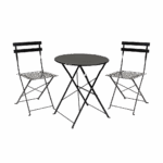 Vive Outdoor Folding Bistro Table and Chairs Set