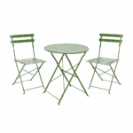 Vive Outdoor Folding Bistro Table and Chairs Set - Image 8