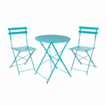 Vive Outdoor Folding Bistro Table and Chairs Set - Image 9