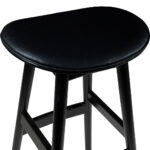 Milos Timber Bar Stool Black - Image 2