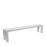 Cannes Aluminium Outdoor Bench with Polywood Top 230 x 35cm - Image 7