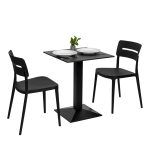 Square Diego Composite High Pressed Laminate Table Tops Black - Image 3