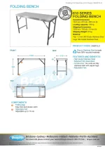 Folding Stainless Steel Catering Bench 153 x 61cm - Image 2
