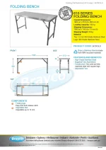 Folding Stainless Steel Catering Bench 183 x 61cm - Image 2