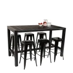 Cannes Aluminium & Polywood Outdoor Bar Table 185 x 90cm - Image 16