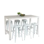 Cannes Aluminium & Polywood Outdoor Bar Table 185 x 90cm - Image 15