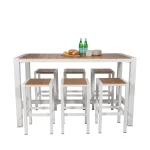 Cannes Aluminium & Polywood Outdoor Bar Table 185 x 90cm - Image 18