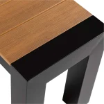 Cannes Aluminium Outdoor Bench with Polywood Top 150 x 35cm - Image 3