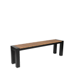 Cannes Aluminium Outdoor Bench with Polywood Top 150 x 35cm - Image 9