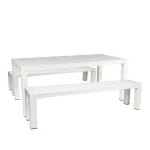 Cannes Aluminium Outdoor Bench with Polywood Top 185 x 35cm - Image 5
