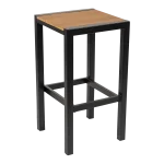 Cannes Aluminium & Polywood Outdoor Bar Stool - Image 6