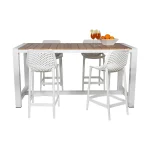 Cannes Aluminium & Polywood Outdoor Counter Table 185 x 90cm - Image 10