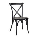 Polypropylene Provincial Crossback Chair with Timber Grain