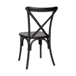 Polypropylene Provincial Crossback Chair with Timber Grain - Image 3