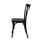 Polypropylene Provincial Crossback Chair with Timber Grain - Image 2