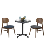 Round Ciro Melamine Table Top, Black Marble - Image 4
