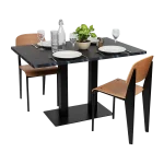 Rectangle Ciro Melamine Table Top, Black Marble - Image 4