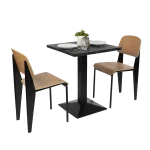 Square Ciro Melamine Table Top, Black Marble - Image 3
