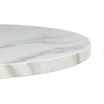 Round Ciro Melamine Table Top, White Marble - Image 2
