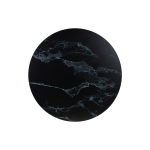 Round Ciro Melamine Table Top, Black Marble