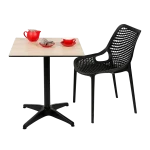 Square Diego Composite High Pressed Laminate Table Tops, Light Oak - Image 3