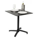 Rectangle Diego High Pressed Laminate Table Top Black – 70 x 60cm - Image 3