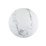 Round Diego Composite High Pressed Laminate Table Tops, White Marble