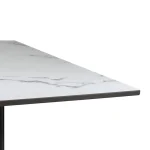Rectangle Diego Composite High Pressed Laminate Table Tops, White Marble - Image 2